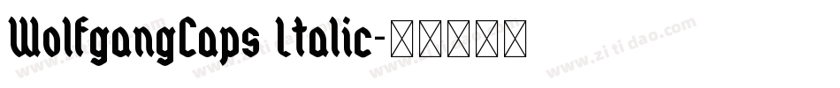 WolfgangCaps Italic字体转换